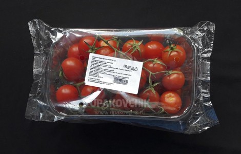 Упаковка помидор черри в коррексе
